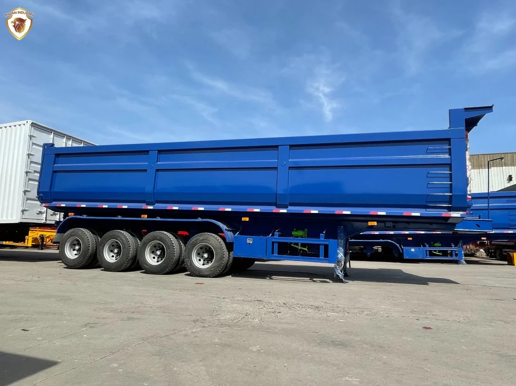 2/3/4/5 Axle Dumper Hydraulic Side Dump Tipper Semi Trailer Price