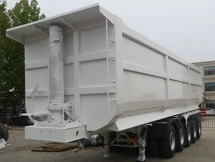 Heavy Duty 4axle U Shape Hydraulic Cylinder Dump Semi Trailer for Sale