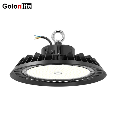 210lm/W Dim Store Gym Sport Court Factory Workshop Sensor Industrial Lighting Low Bay Lamp 300W 250W 100W 150W 200W UFO LED High Bay Light para Armazém